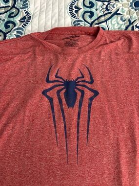 MAD Engine Red Short Sleeve Tee with Navy Spider-Man Emblem